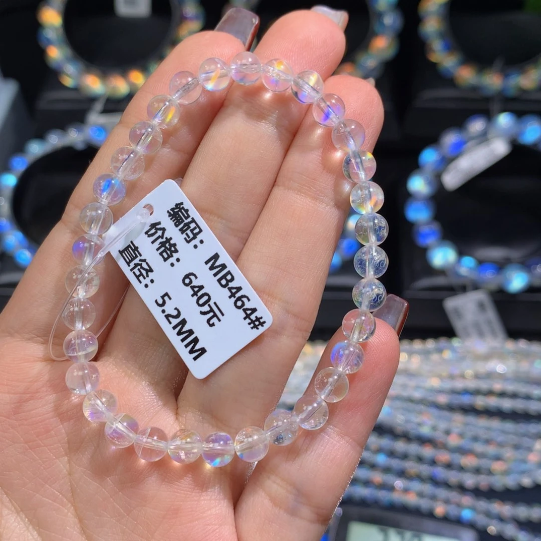 月光石手链未镶嵌?MB464马岛彩月光手串5.2mm