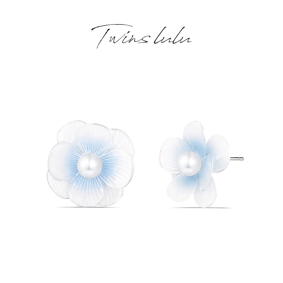 TWINS LULU 镀K金 ins风法式少女温柔小清新甜美花朵耳环TSL1765