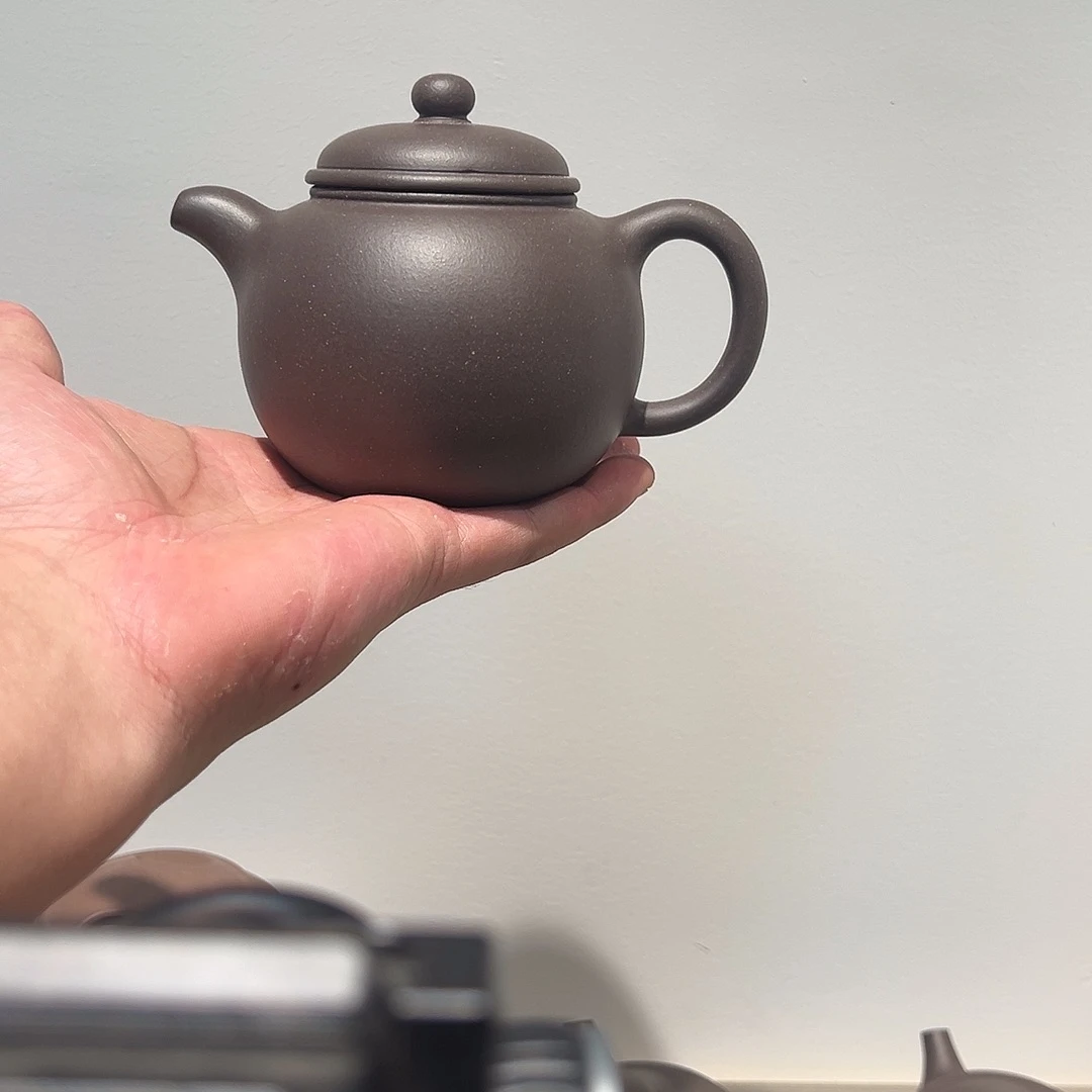 紫砂茶壶天青半手匏樽