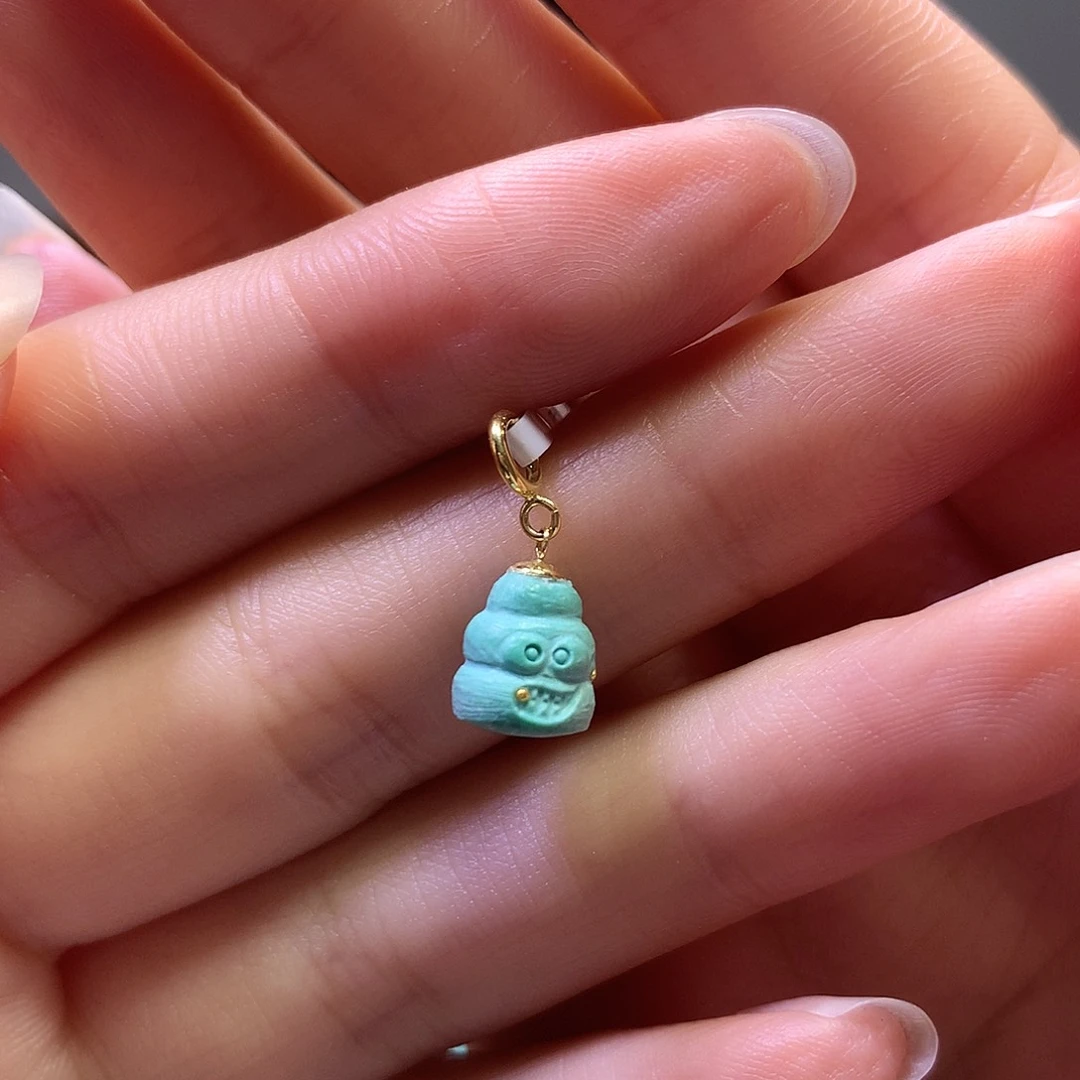 绿松石18K金镶嵌滴流