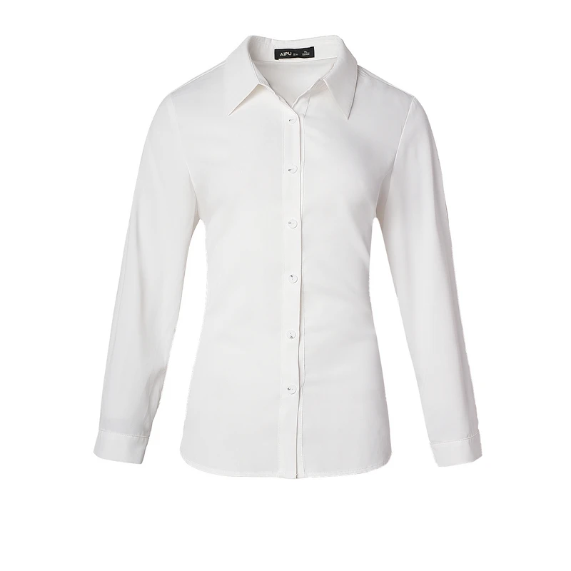 爱朴大码女装秋季新款百搭气质优雅显瘦加宽加大纯色衬衫32459