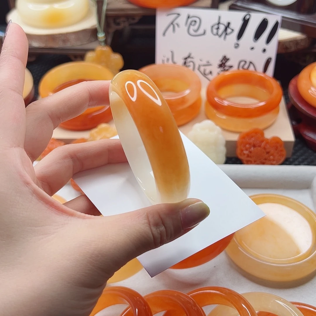 石英质玉（黄龙玉）未镶嵌手镯周*