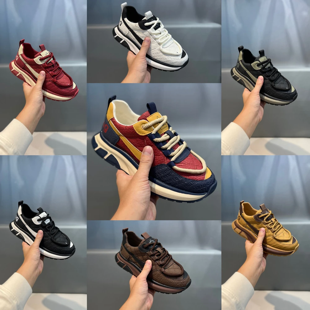 纳帕纹单棉同款休闲鞋时尚运动百搭软底舒适加绒保暖老爹鞋冬季男