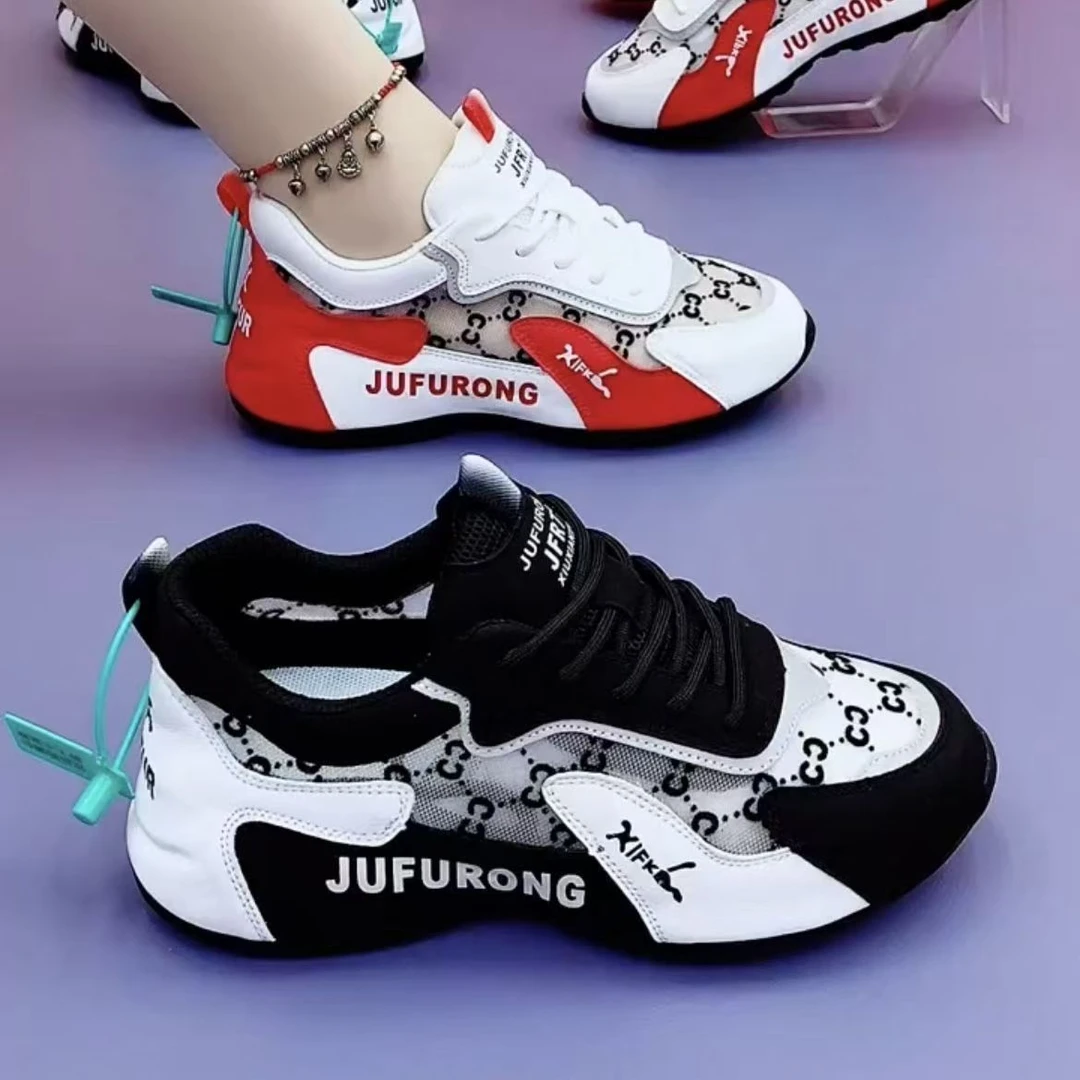 夏季新款情侣时尚运动鞋潮透气网面轻便休闲鞋百搭软底夏潮鞋跑步