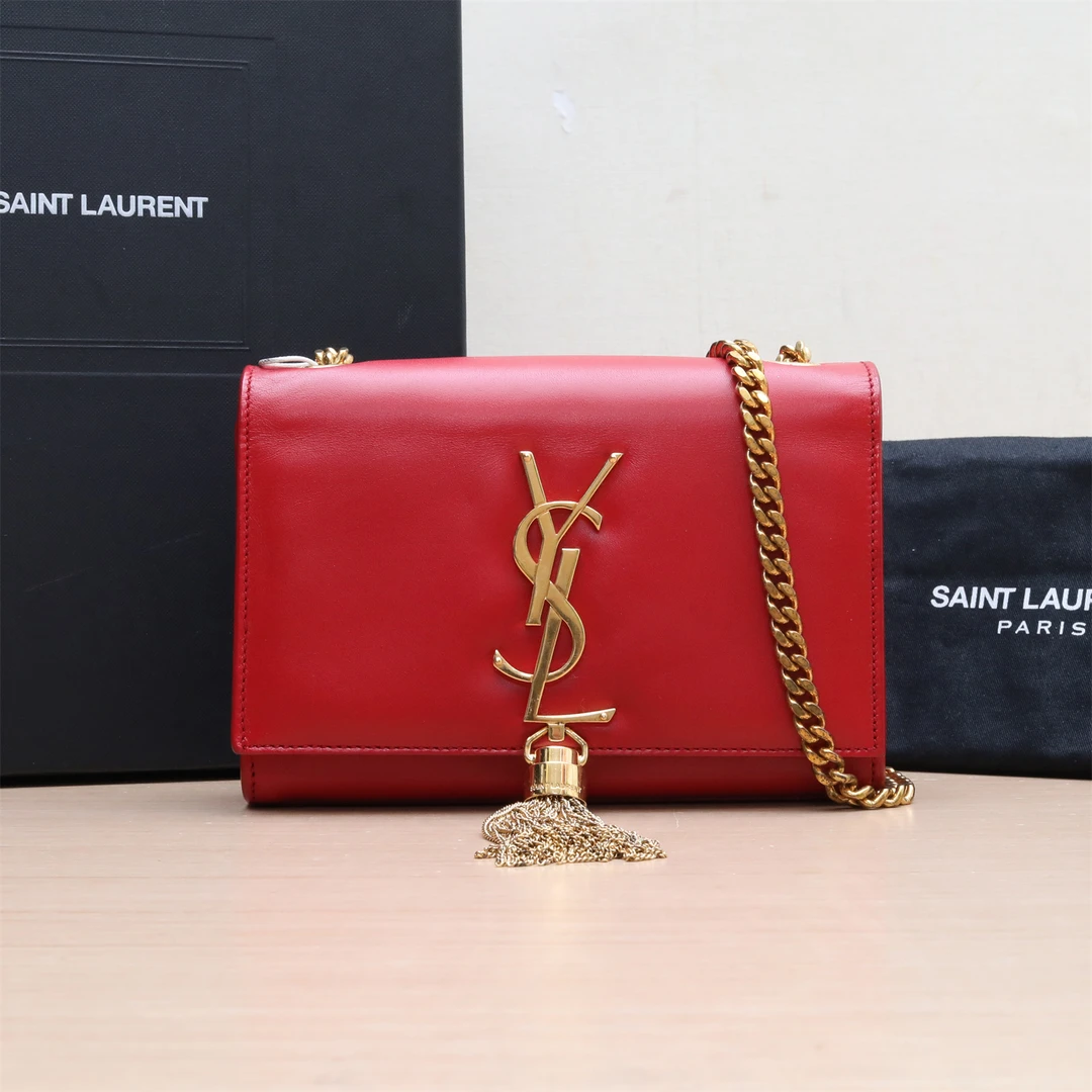 95新 YSL/圣罗兰 【活动】KATE斜挎包 红色 P224308262