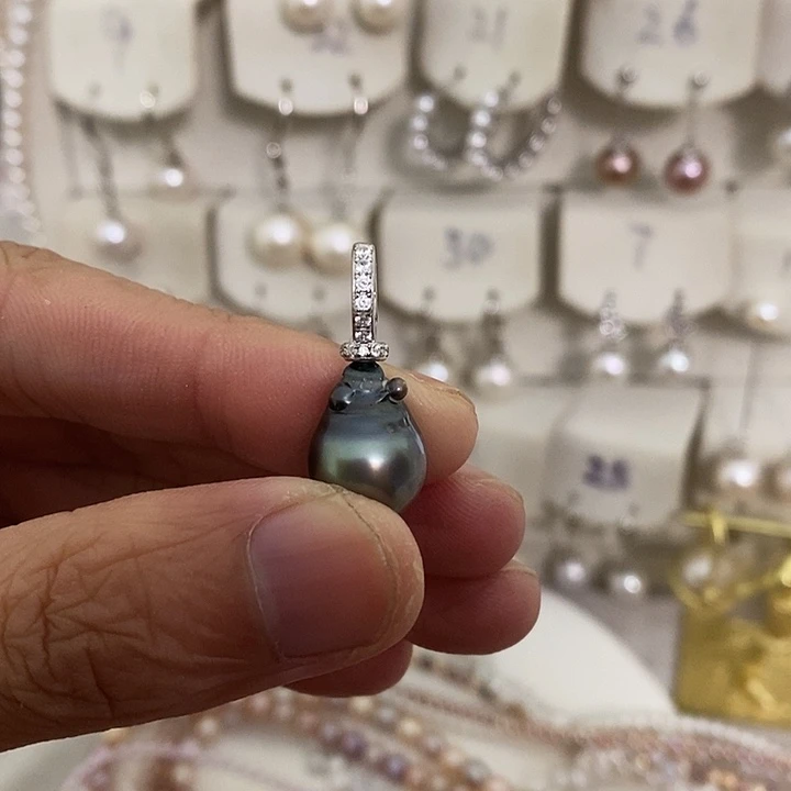 海水珍珠颈饰银S925镶嵌