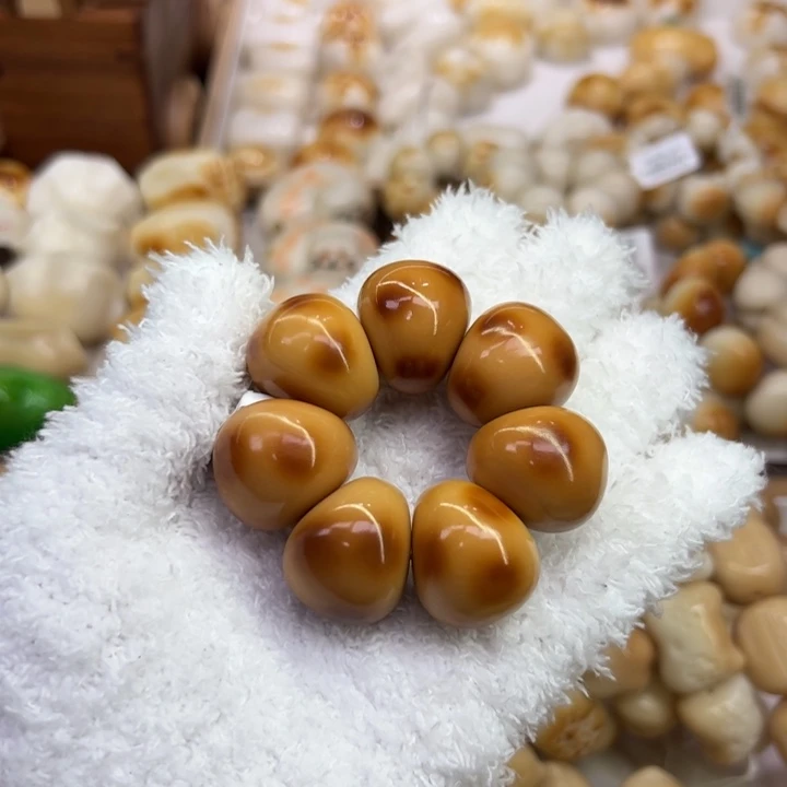 菩提根/象牙果把件29 象牙果原果雕刻虎斑嘟嘟肠微瑕