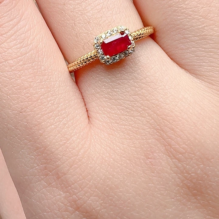 银S925镶嵌红宝石戒指