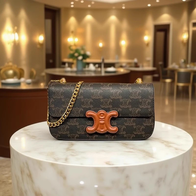 香港品牌腋下包包女2025新款小众高级感中古链条单肩法棍小方包包