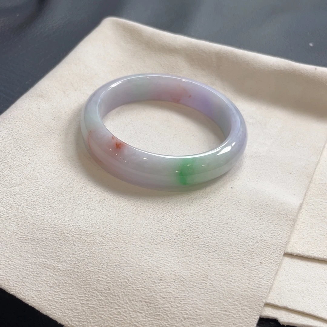 翡翠未镶嵌手镯纹53.5