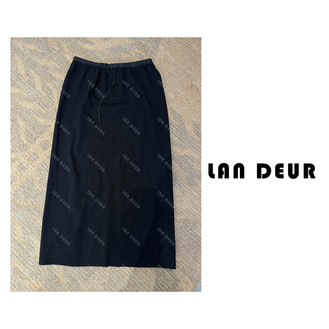 JIUJIU【热恋岛屿】休闲百搭半身裙黑色显瘦春季