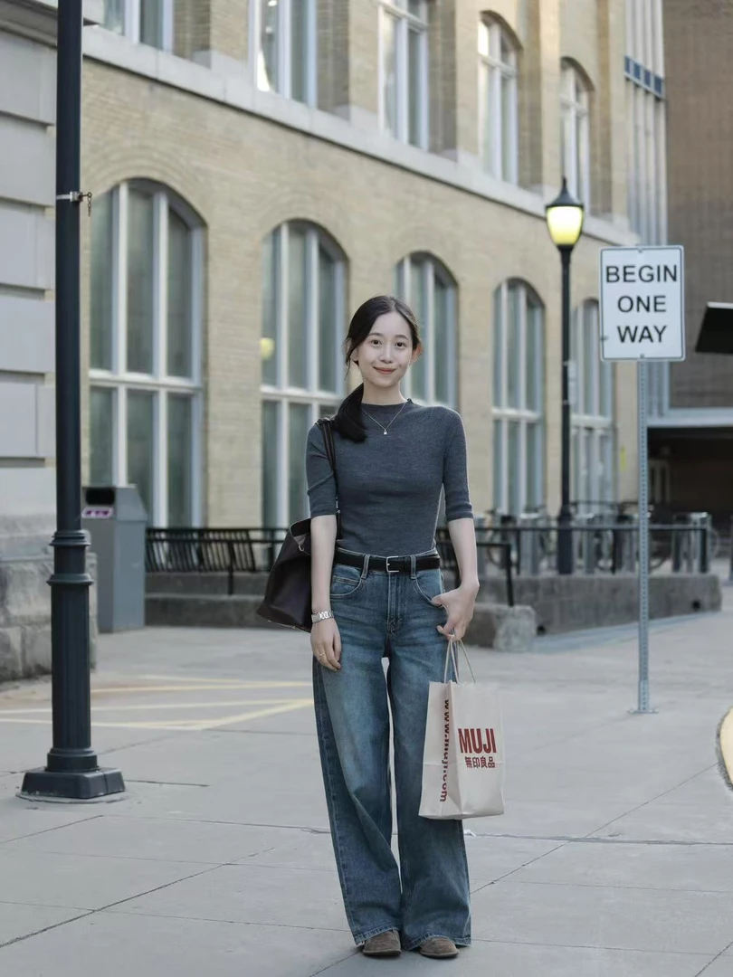 秋季新款百搭老钱风女装韩系气质高级感慵懒风显瘦上衣休闲裤子