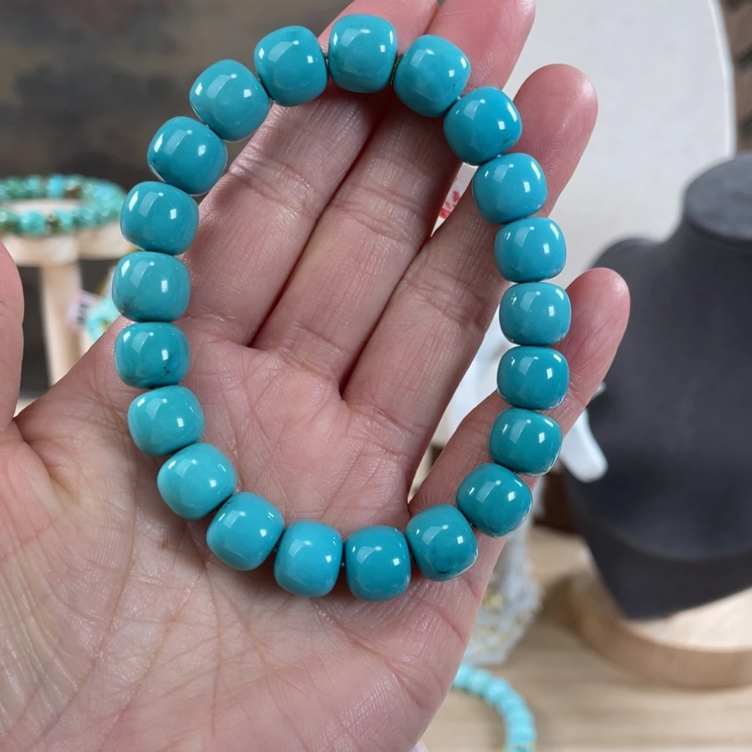 绿松石未镶嵌套链10+精品高瓷玉化手串