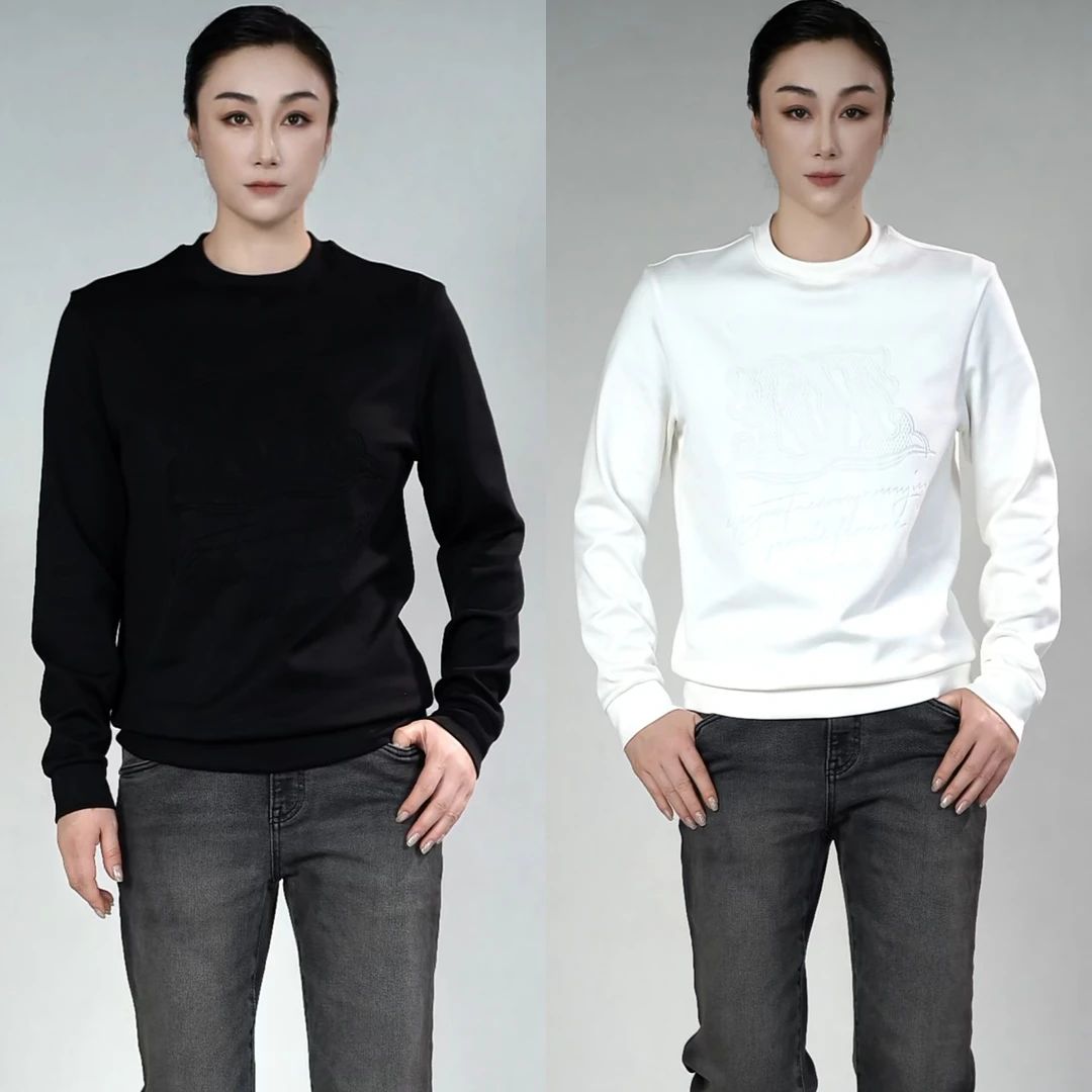 迪卡里奥费雷丝柔棉卫衣53WY279秋季新款男装亲肤舒适莫代尔卫衣