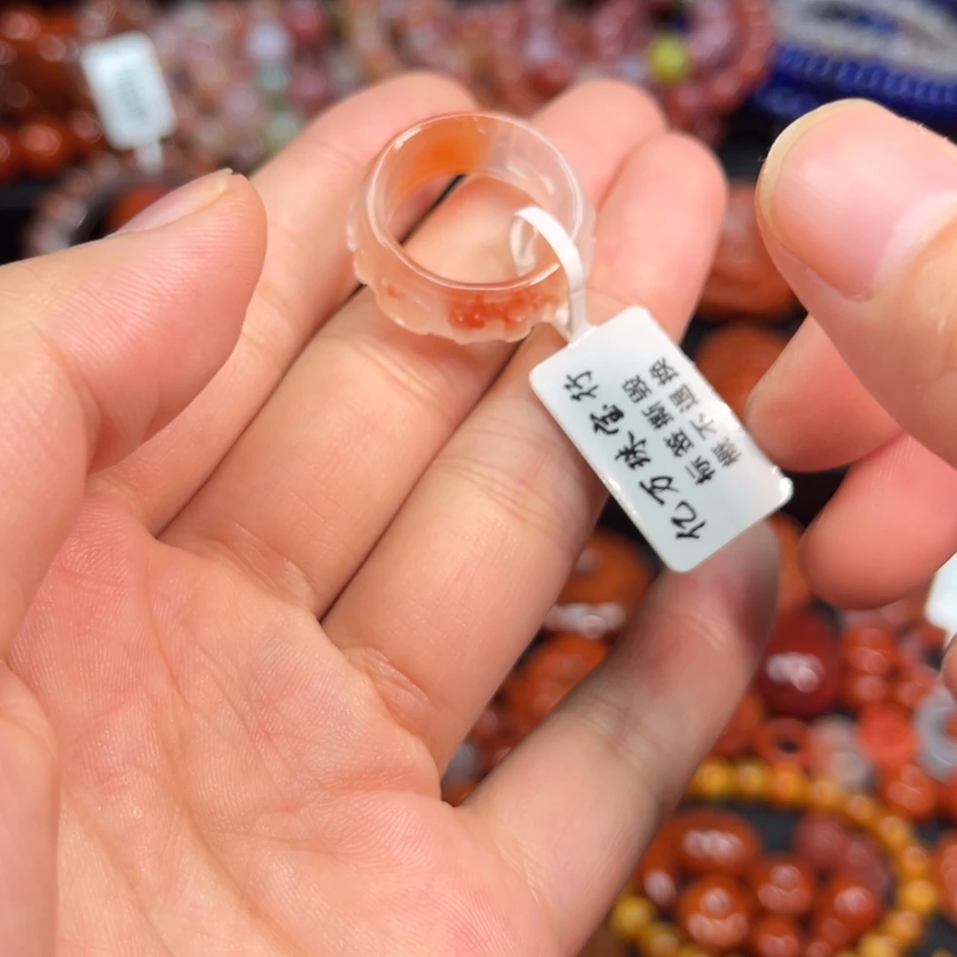 南红玛瑙戒指18.5mm未镶嵌