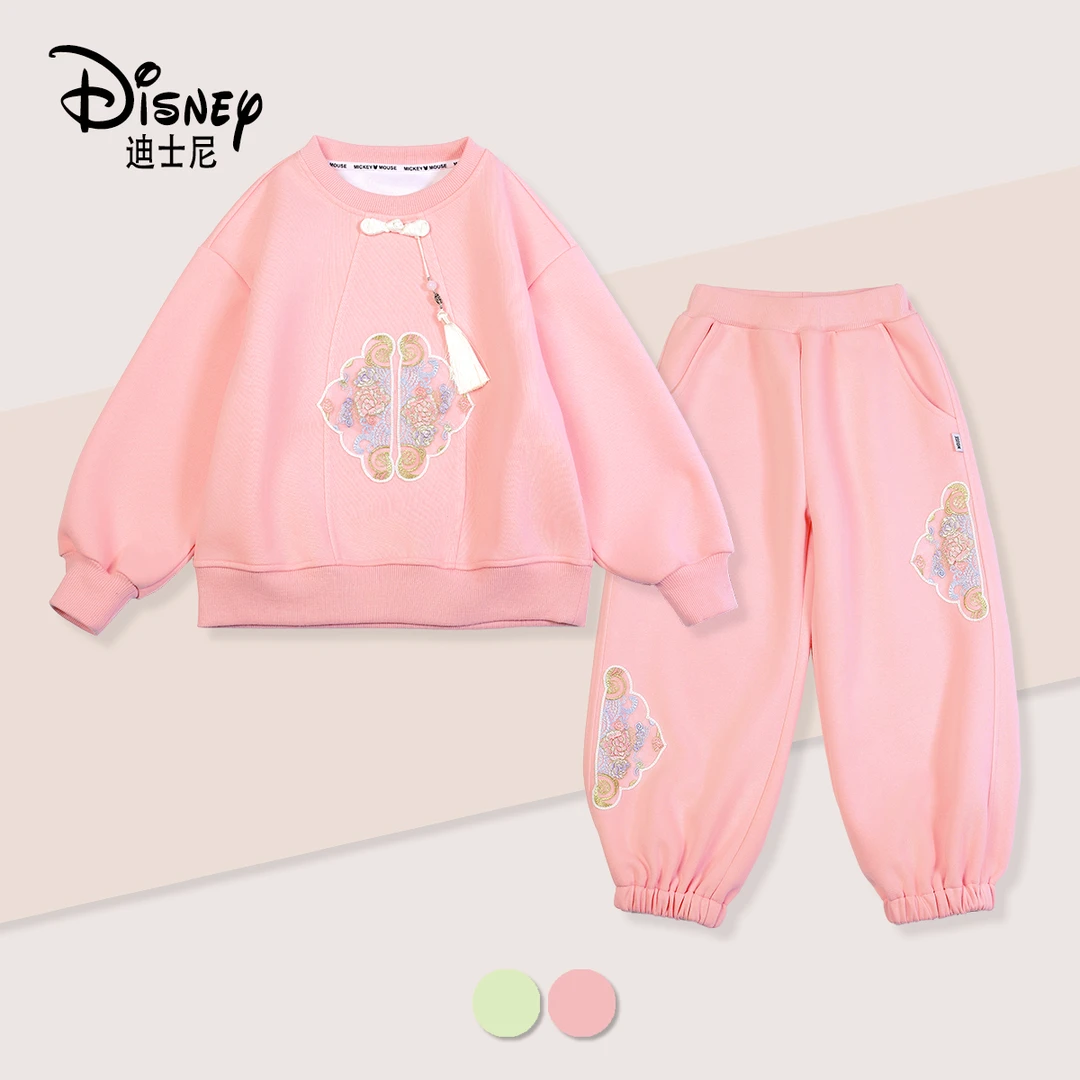 【清仓】Disney/迪士尼春秋新中式女童国风卫衣套装XHR1ZZ079