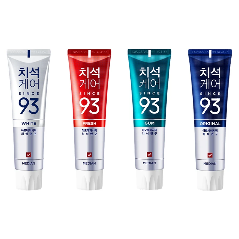 韩国麦迪安93牙膏护龈磨砂含氟颗粒清新口气120g