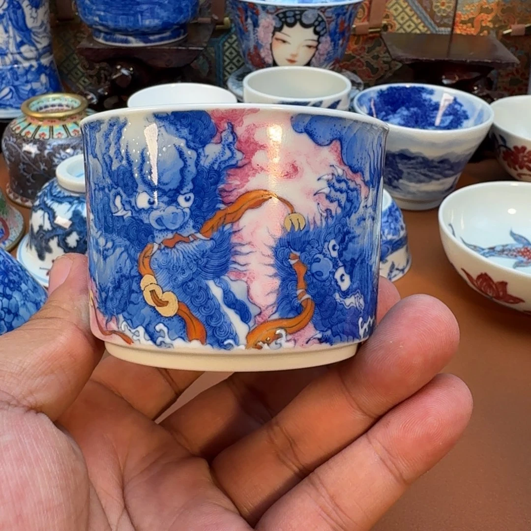 f***e杯子景德镇全手工手绘陶瓷