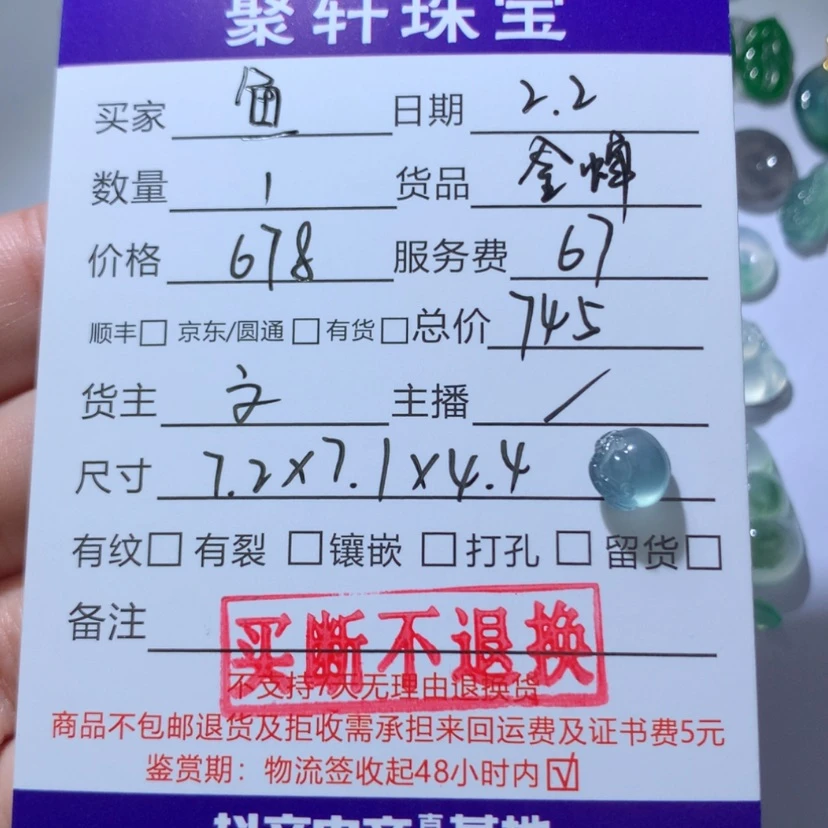 【闪购商品】翡翠颈饰未镶嵌鱼**此