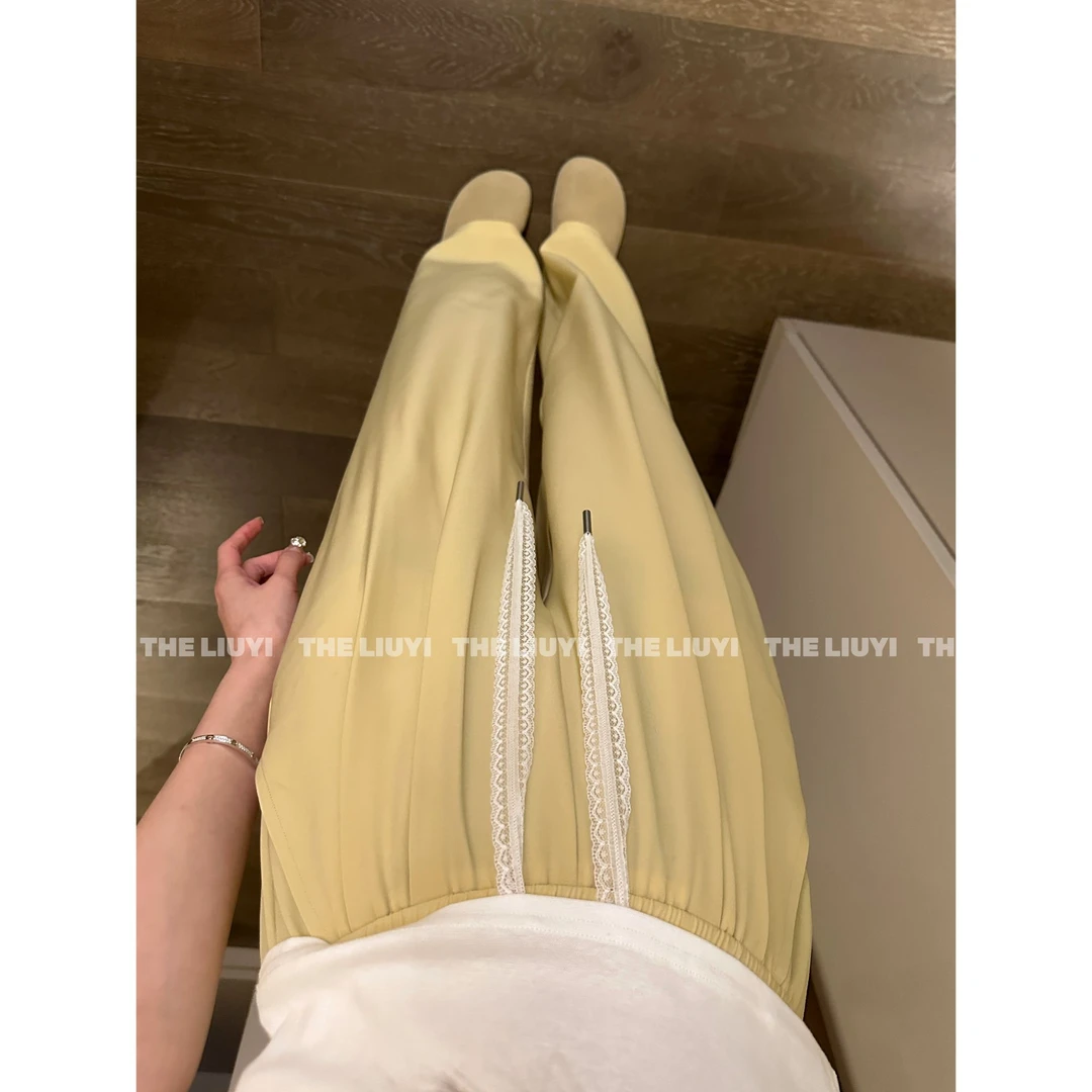 【LIUYI】夏凉裤~夏季透气休闲直筒裤53156