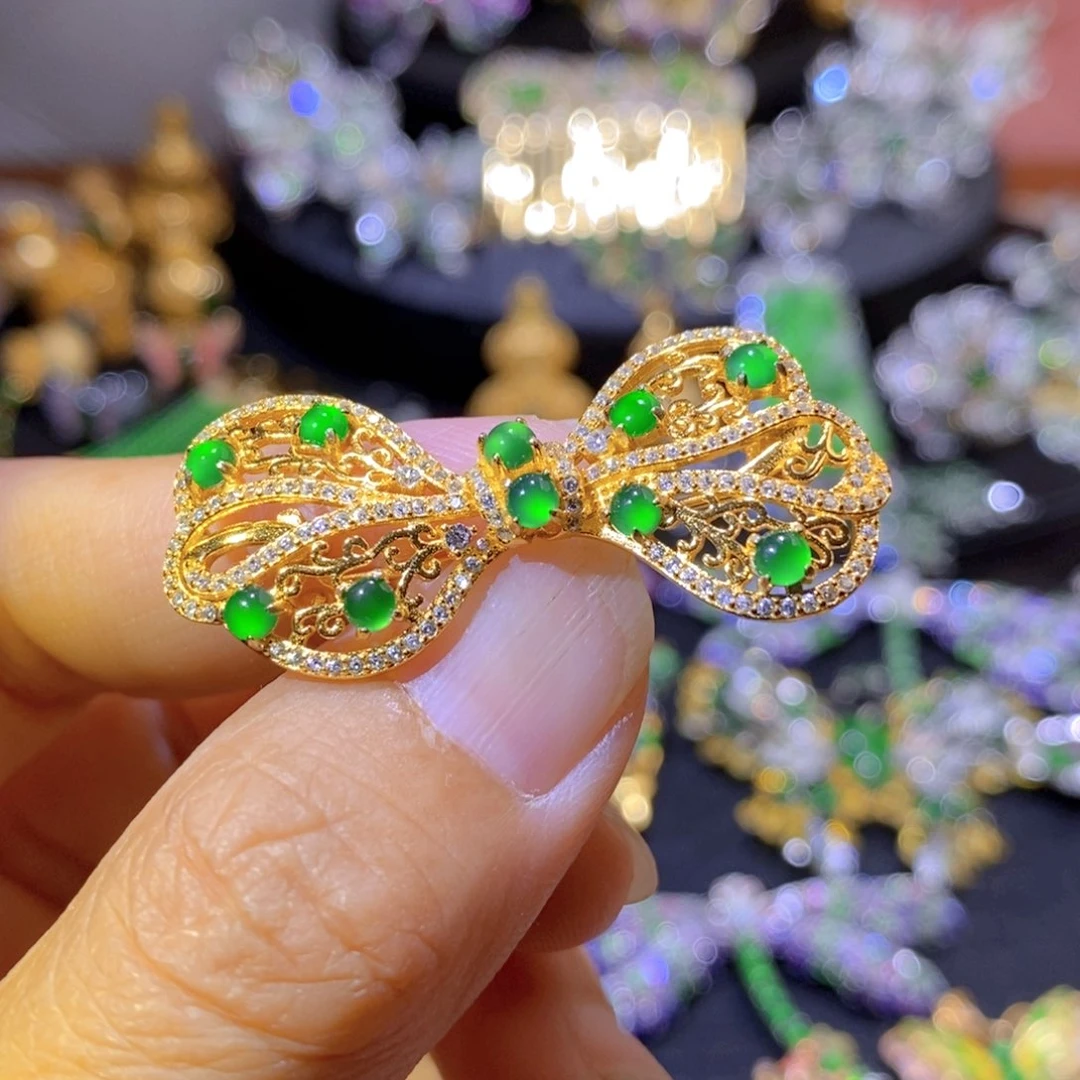 翡翠银S925镶嵌项圈