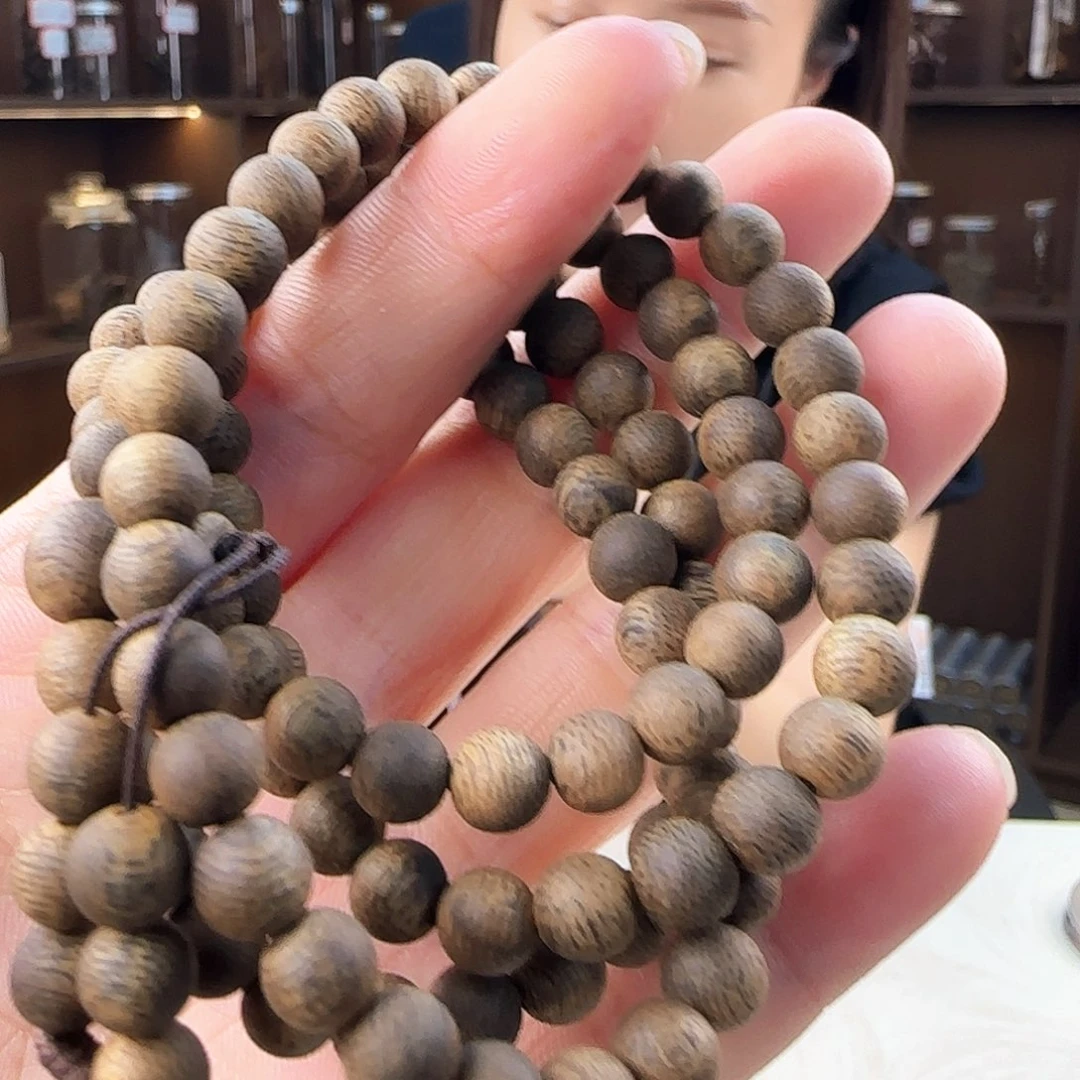 沉香手串奇楠沉香圆珠0615小雪甄选 多样性发一