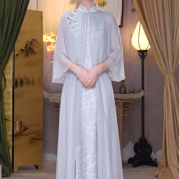 JIXIANGYIJIA/吉祥衣家叶如翠羽连衣裙951237289