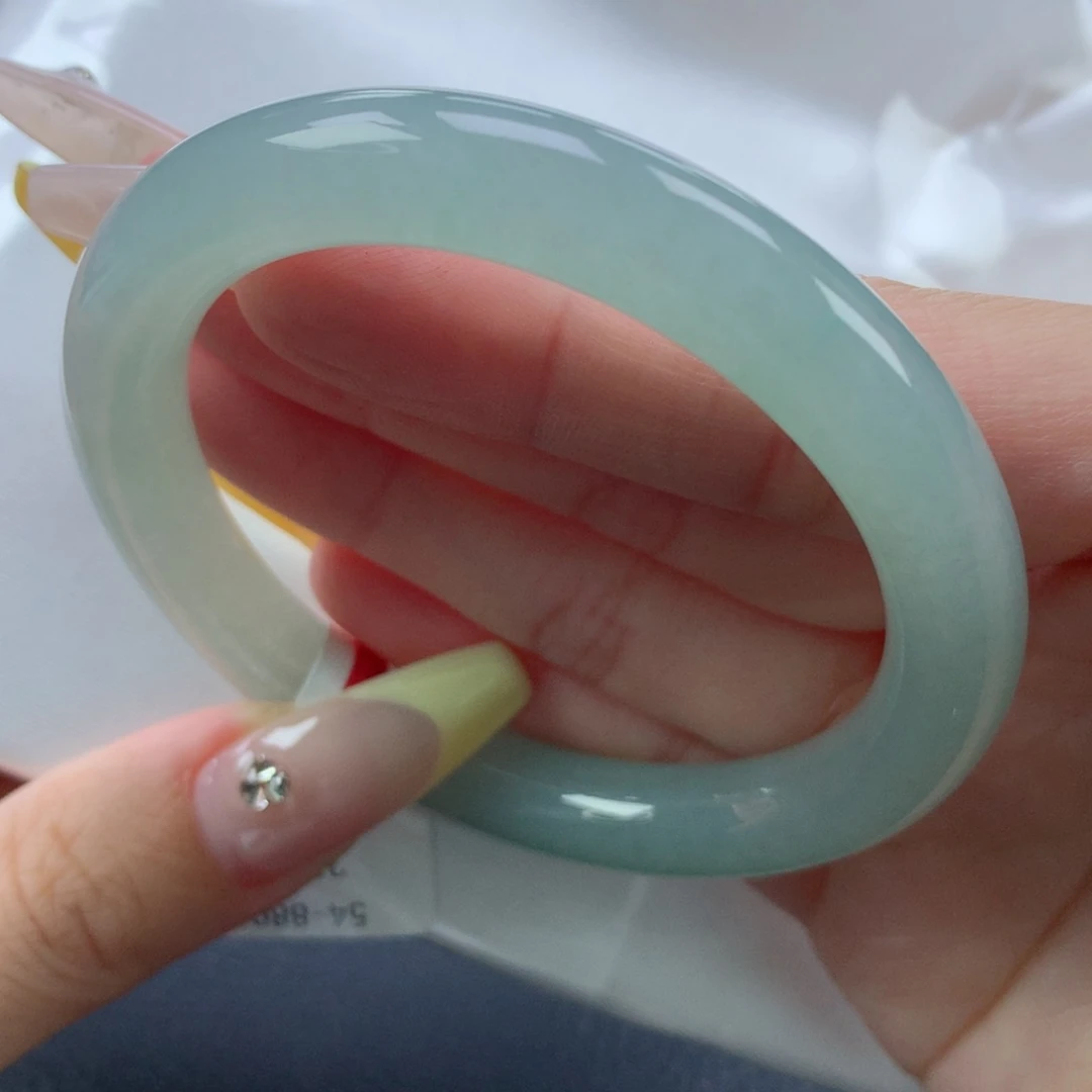 翡翠手镯未镶嵌缅甸天然翡翠A货54