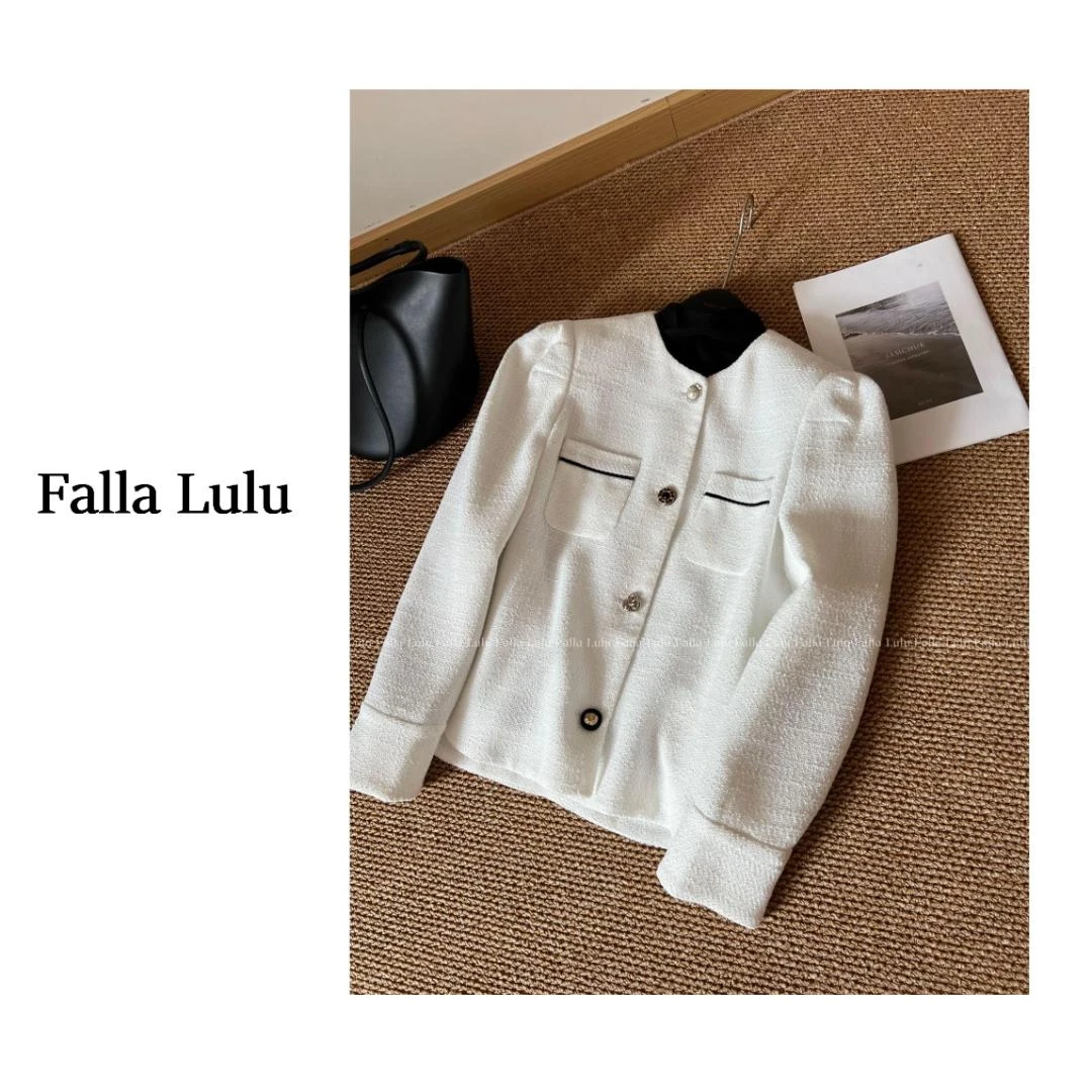 @英子家 牌精致！法式小香风粗花呢编织短外套 A996