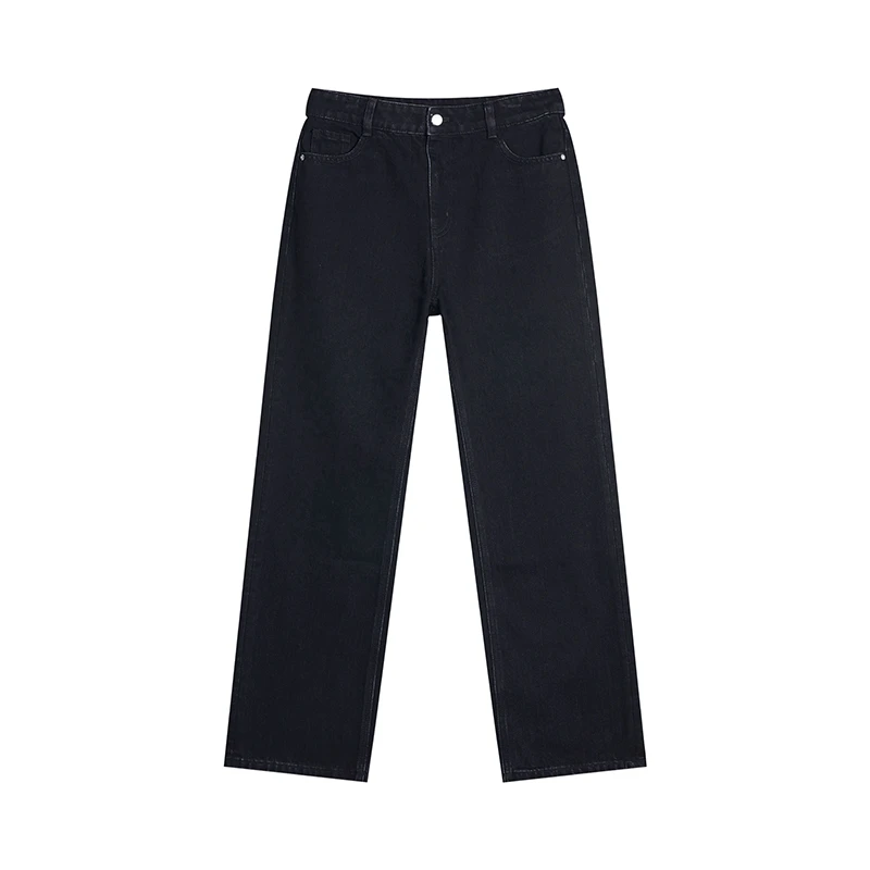 【李不了】黑色宽松直筒牛仔裤10110UIL342K0017