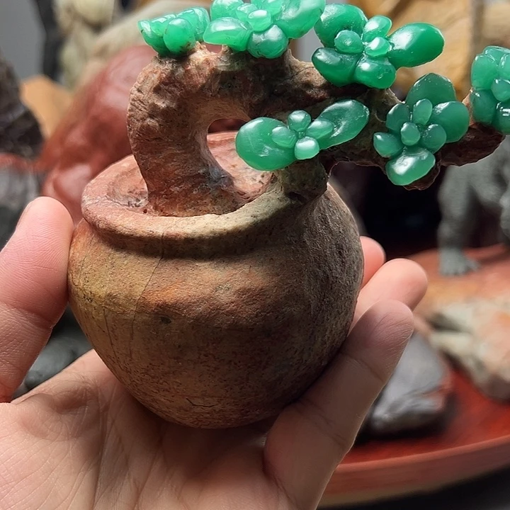 四川石雅安绿摆件