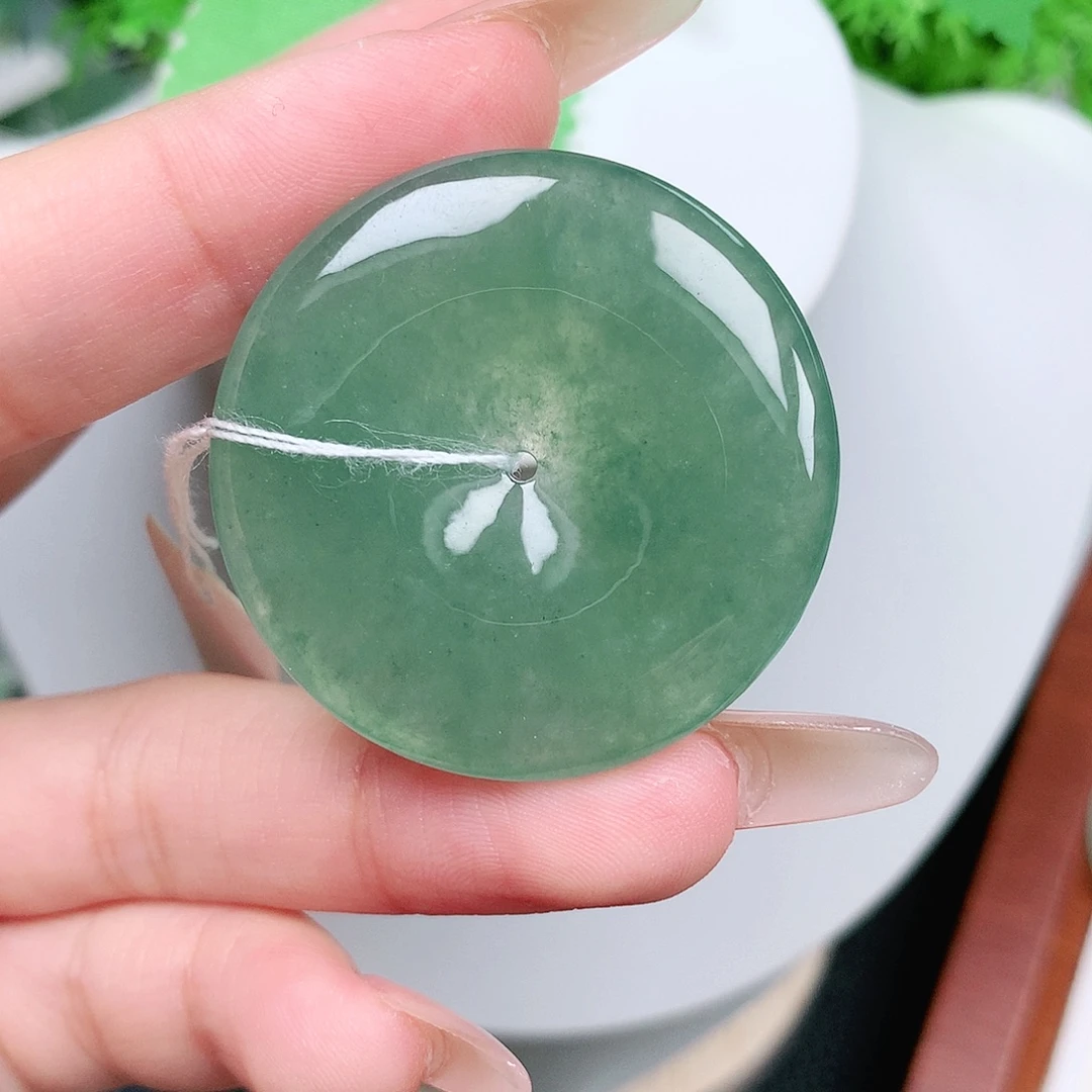 翡翠未镶嵌颈饰平安36-5.7