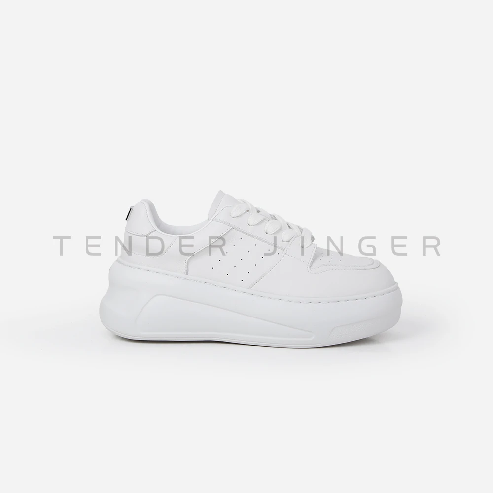 Tender Jinger｜线下专供 笑脸厚底绑带小白鞋 M250104
