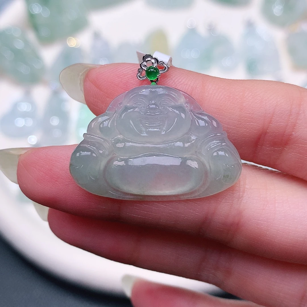 颈饰18K金镶嵌翡翠20,2-30.4-5