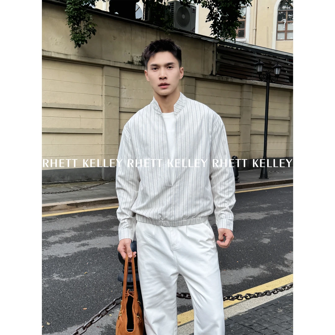 25A/W『琳琅解构美学』高支精棉混纺叠穿衬衫假两件休闲小众衬衣