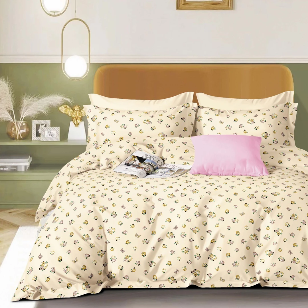 【浅浅花语】标准双人床四件套 加密小斜纹四季款