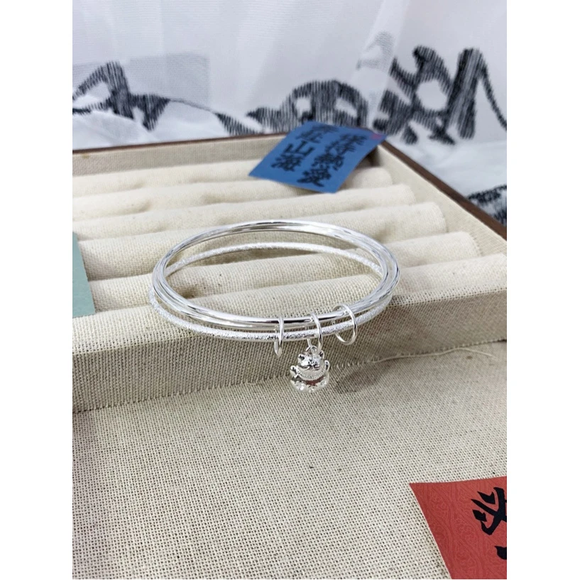 足银手镯 三生三世招财猫 S099