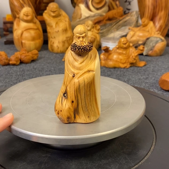 柏木（崖柏）崖柏达摩手把件小摆件