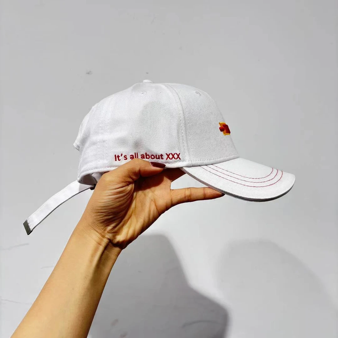 潮牌情侣刺绣休闲弯檐棒球帽 18059