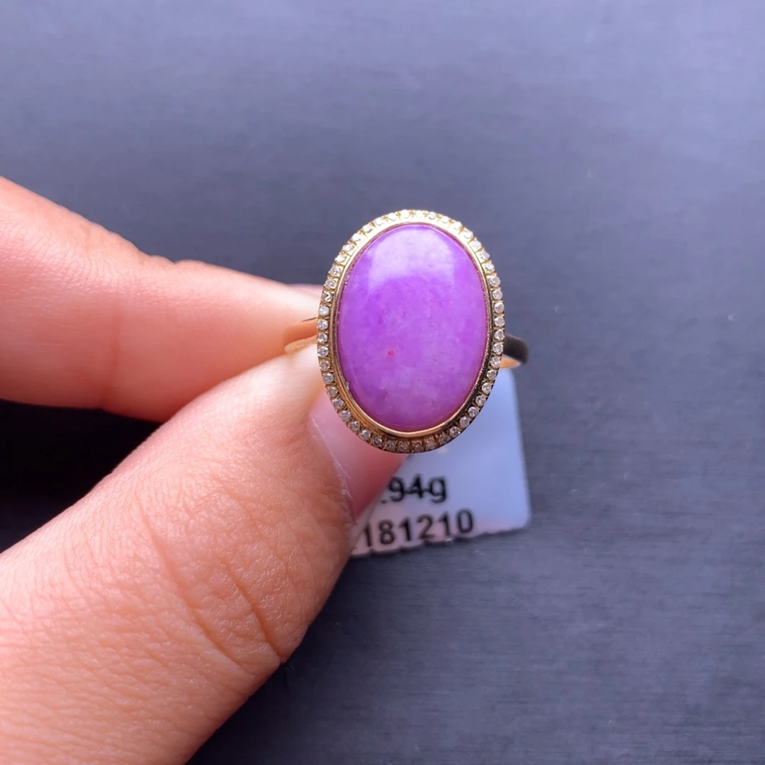 苏纪石（舒俱来）戒指18K金镶嵌楠*