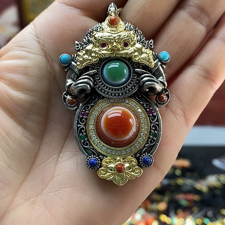 玛瑙/玉髓（覆膜）合金颈饰