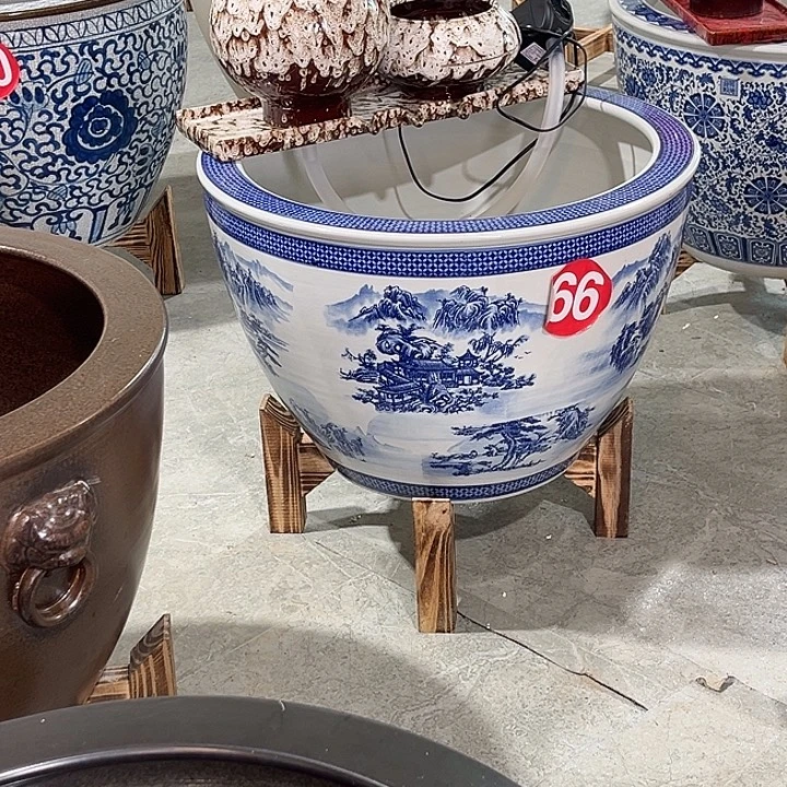 爱***好景德镇陶瓷鱼缸艺术