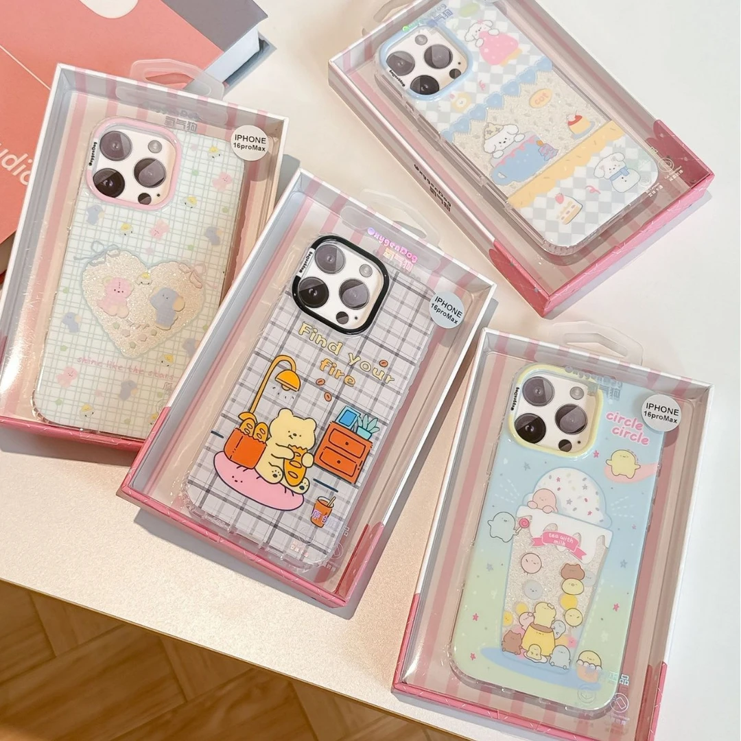 潮牌氧气狗新款闪粉风尚系列拍照键全包适用苹果iP16promax手机15