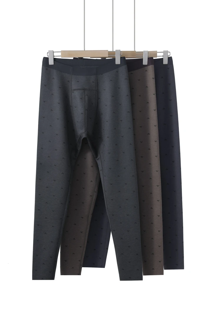 男士轻奢印花潮牌无痕保暖裤