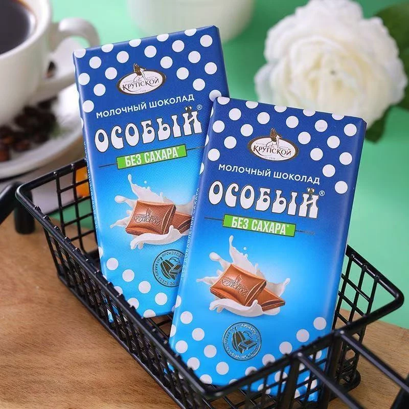 得闲俄罗斯进口slavyanka牌奇异巧克力多口味排块休闲零食食品