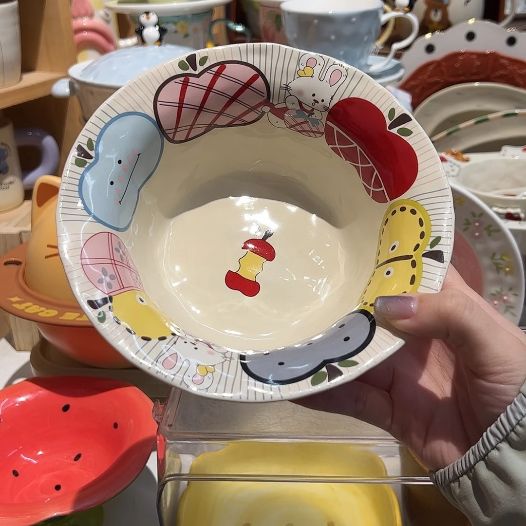 苹果小兔子反口碗