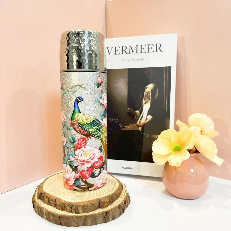 高颜值覆钛保温杯轻奢男女商务礼品套装焖茶杯泡茶水杯复古