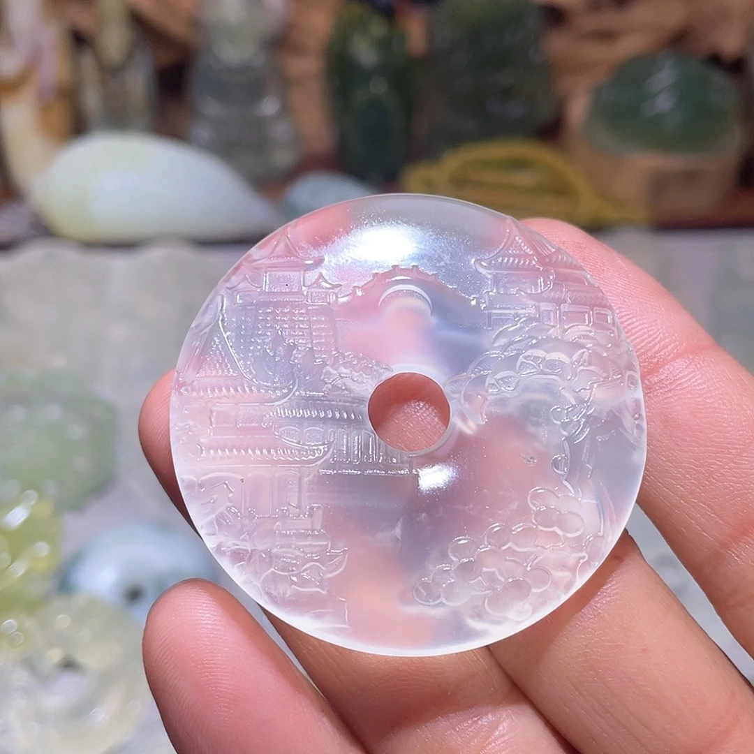 未镶嵌蛇纹石玉珠宝奇石