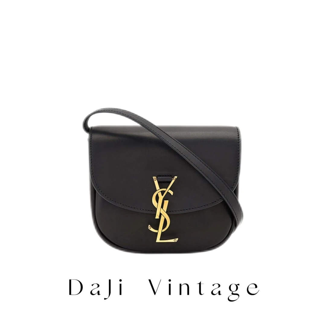 大吉中古/ysl圣罗兰黑金小号马鞍斜挎包