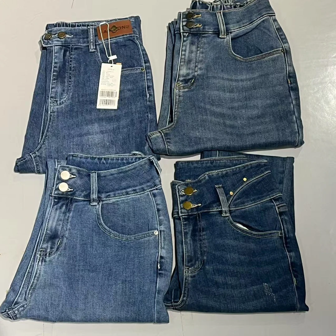 女装牛仔裤外套毛衣连衣裙全清显瘦时尚蓝色高腰